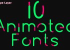 AE模板:10组英文字母动画排版扁平化风格展示模板Videohive 10 Animated Fonts