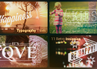 AE模板:11种复古丝带徽章或婚礼标题包装视频模板Typography titles | 11 Retro Insignias