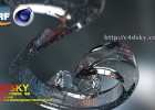C4D结合Realflow 2014商业流体广告水花演绎形成案例教程