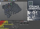 C4D插件:随机多边形样条生成器破碎效果常用插件Cinema 4D VoronoiGenerator 1.0 免费下载