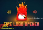 AE模板-4K分辨率卡通二维火焰logo开场扁平化风格模板Fire Logo Opener免费下载