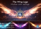AE模板-火凤凰天使之翼特效粒子标志翅膀扇动炫酷游戏Logo展示模板The Wing Logo免费下载