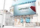 AE模板-三维线描轮廓建筑户外Led大屏幕广告牌推广显示模板Sketch Billboard免费下载