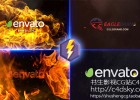 AE模板-火花粒子火焰燃烧标志Logo动作游戏片头宣传推广介绍模板Fire Logo免费下载