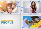 AE模板-色彩艳丽小清新快乐假期夏天旅游节目包装模板Awesome People Slideshow免费下载