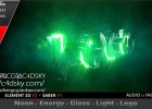 AE模板-E3D霓虹灯能量路径描边三维透明玻璃质感Logo展示游戏片头模板Neon Energy Glass Light Logo免费下载