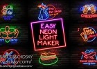 AE模板-简单霓虹灯剧院鸡尾酒饮料广告牌文字Logo标题动画模版Easy Neon Lights Maker免费下载