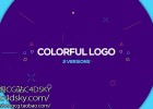 AE模板-时尚干净扁平化彩色标志企业Logo动画图形元素MG模版Colorful Logo免费下载