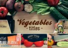 AE模板-蔬菜沙拉文字标题动画烹饪美食节目包装片头制作模版Vegetables Titles免费下载