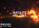 AE模板-4K分辨率动作电影预告片头文字动画粒子爆炸模版Impact Titles Fire 4K免费下载