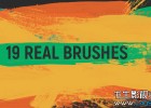 高清视频素材-19组水墨笔刷动画蒙版遮罩视频转场过渡素材19 Real Brushes 免费下载