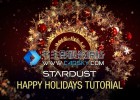 AE使用Stardust插件制作圣诞节快乐假期三维片头动画Happy Holidays Animation using Stardust Tutorial 免费下载