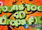 C4D模板-56组二维卡通流体手绘动画游戏视频fx效果模版Toons Tool 4D Drops FX免费下载