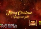 AE模板-喜庆圣诞节标志金色粒子动画视频片头包装制作工程模版 Christmas免费下载