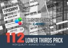 112组扁平化人名字幕条文字标题排版布局动画-AE模板 Lower Thirds Pack