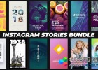 竖屏INS社交媒体网络视频宣传包装片头-AE模板Instagram Stories Bundle