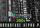 通风口墙面板硬表面贴图Alpha图案ArtStation Marketplace 350+ Hardsurface Alpha Pack