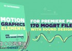 PR预设-170组二维线条MG图形动画元素Motion Graphics Elements Pack | MOGRT for Premiere Pro
