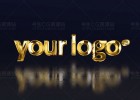 AE模板-简单的3D金色标志LOGO片头动画Simple 3D Gold Logo
