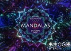 12组曼陀罗万花筒分形变换大屏幕VJ视频素材Mandalas Ethno Elements