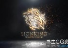 AE模板-火花粒子演绎质感电影标志片头Silvergold Logo