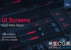 AE模板-科技感HUD屏幕UI界面元素动画HUD UI Screens