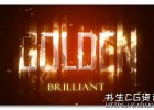 AE模板-金色光泽标志Logo开场展示片头Golden Brilliant Logo Reveal