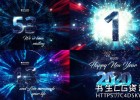 AE模板-2020年圣诞节和新年活动60秒倒计时梦幻烟花粒子Fantastic New Year Countdown