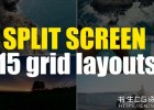 中文汉化版FCPX插件-15组4K网格布局屏幕分割分屏插件Grid Layouts - Split Screen