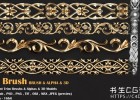 Zbrush笔刷-50个装饰品浮雕修剪笔刷/三维模型OBJ,MAX格式Artstation – Ornament Trim Brush and 3D Models + 6 Video Tutorials-VOL 02