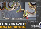 RocketLasso讲解Cinema 4D教程-如何使用Fields Forces场力制作反重力多米诺骨牌动画效果教程