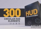 AE模板-300个科技感游戏HUD信息图表UI界面循环动画元素HUD 300