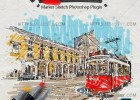 中文汉化版PS插件-多彩卡通标记素描工具包Marker Sketch Toolkit - Amsterdam - Photoshop Plugin