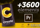 PR模板-3600+多种创意社交媒体文字标题排版呼出指示线片头展示符号表情动画元素包Mogrt预设Create Pack for Premiere