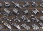 81个科幻硬表面配件多边形3D模型Mega Pack Sci-Fi Hard Surface KITBASH 400 DETAILS (OBJ/FBX格式)