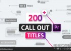 PR脚本-200种科技感箭头连线呼出标注文字标题介绍动画预设Line Call Out Titles for Premiere Pro