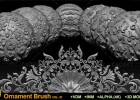150种Zbrush建筑装饰木雕画笔雕刻预设+三维模型150 Ornament Brushes and Alphas + 3D Models VOL 01