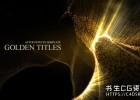 AE模板-金色华丽大气电影颁奖典礼预告片文字标题开场序列模板Golden Titles
