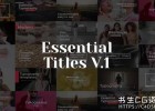 达芬奇模板-20种现代简洁大标题文字排版设计动画Essential Titles V.1