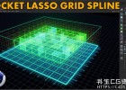 Cinema 4D R25资产浏览器新增网格样条胶囊、石头和木头3D扫描Rocket Lasso Grid Spline