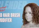 Blender插件-三维毛发头发笔刷绘制工具Blender Addon 3D Hair Brush v4.7 Vfx Grace