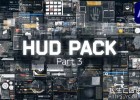 AE模板-36种高科技赛博朋克HUD全息样式屏幕UI界面元素动画素材模板HUD Pack | Part 3