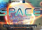 Procreate/PS笔刷-90个太空银河星系行星笔刷素材Space Pro Galaxy Brushes