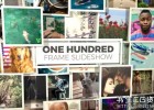 AE模板-可添加100张照片结婚周年纪念毕业纪念册幻灯片展示100 Frame Slideshow