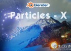 中文版Blender插件-炫酷烟花粒子冲击波爆炸黑洞特效插件Particles-X v1.21+使用教程