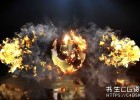 逼真火焰燃烧标题特效史诗电影预告片PR模板 Fire Vortex Trail logo Reveal
