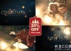 2023新年跨年圣诞贺卡高档活动婚礼节日粒子光斑标题动画AE模板New Year Elegant Teaser