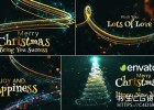 2023年新年祝福开场炫美粒子流光束圣诞树动画AE模板Christmas Greetings // Christmas Titles // Christmas