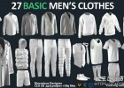 27个男性衣服服装三维模型包27 BASIC MEN'S CLOTHES PACK / Marvelous Designer / CLO3D + ZPRJ + OBJ + material