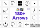 中文版FCPX插件-183个线条箭头图形标注指示动画Big Pack Arrows For Final Cut Pro X